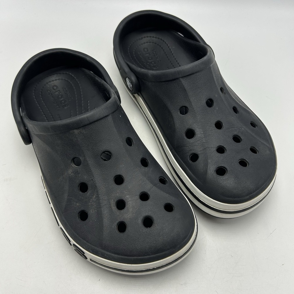 Crocs Adult Bayaband Clogs Mens 7 Black Womens 9 Casual Breach Cruise - Picture 3 of 8